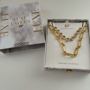 Bomb Party Summer25 Luxe Layered Destine to Win Necklace NK32624 CZ Gold Plating